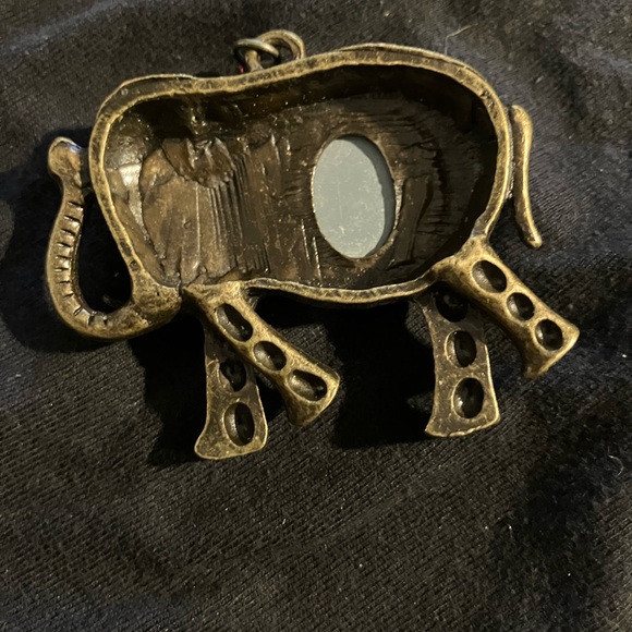 Multicolor Rhinestone Elephant Pendant - Picture 4 of 5